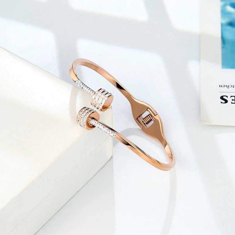 Высокое качество уникальный дизайн белый кристалл двойная головка ногтя браслет