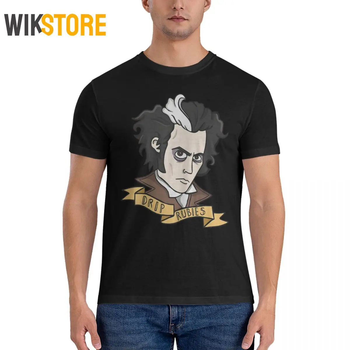 Мужская винтажная футболка с коротким рукавом S-Sweeney Тодд демон парикмахерский