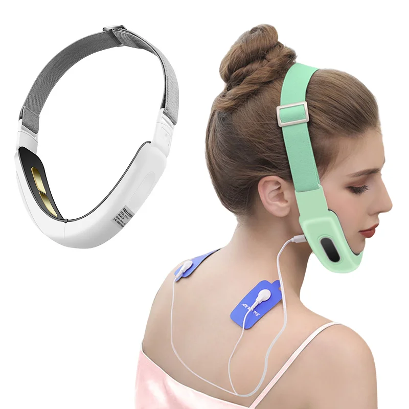 

V Face Slimming Double Chin Lifting Skin Tightening Slimming Micro-current Vibration Wrinkle Reducer TENS External Pulse