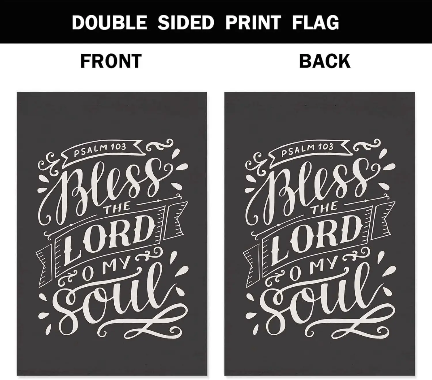 HOSNYE Bless the Lord Мешковина Садовый флаг Двусторонний O Моя душа Псалом Библейский