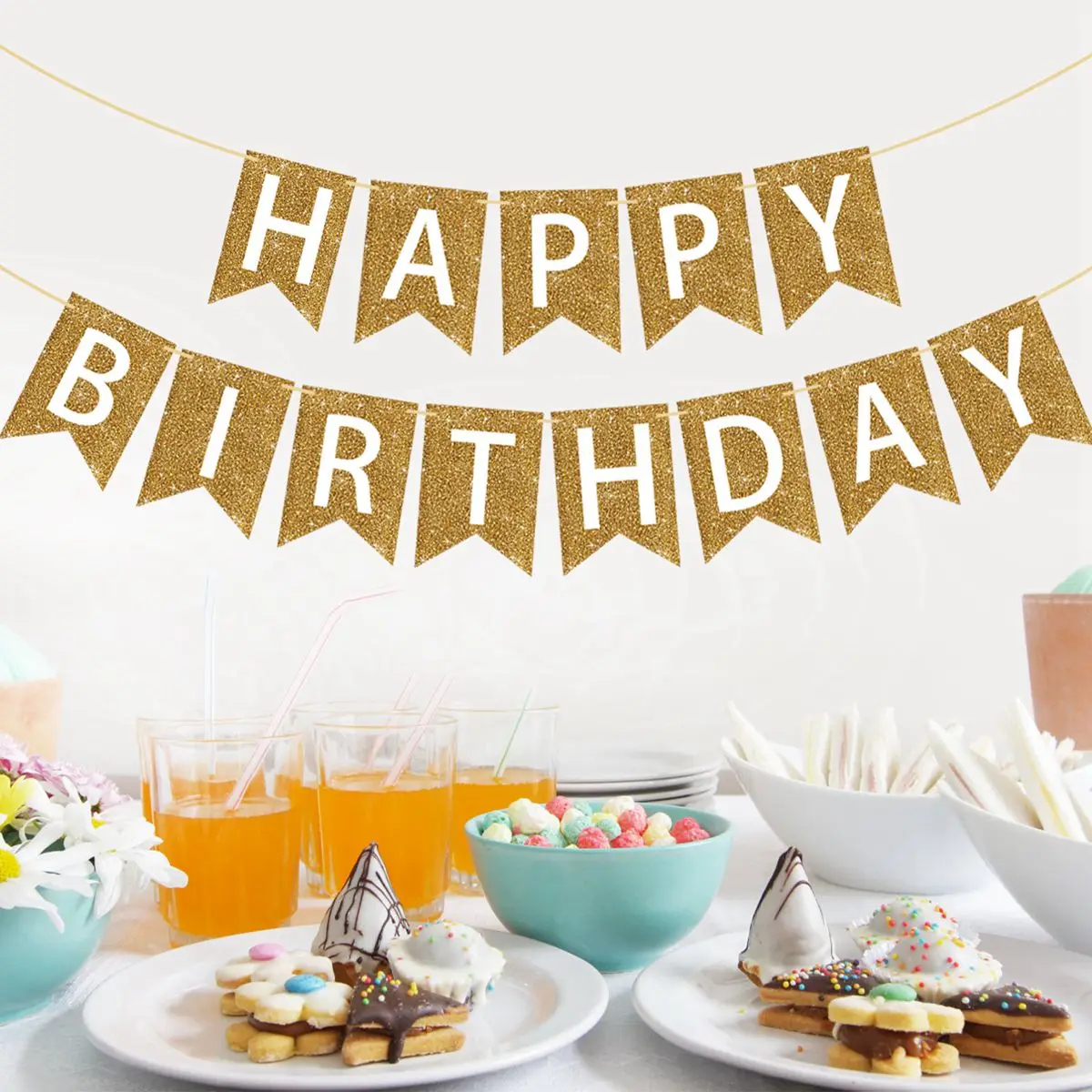 Золотая надпись Счастливая Кожа Happy 18 40 50 украшение для свадебной вечеринки