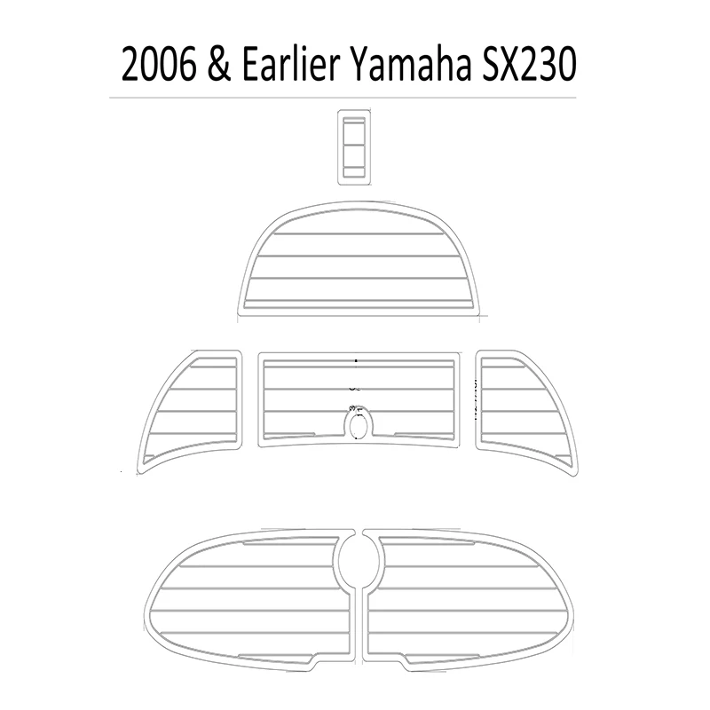 2006 & Eariler Yamaha SX230 Swim Platform Boat EVA Faux Teak Decking Floor Pad