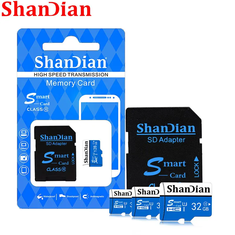 

Original Smart SD Card 128GB Class 10 Memory Card Smart SD 64GB TF Card Smart SDHC 32GB SDXC for Smart Phone Tablet PC 16GB 8GB