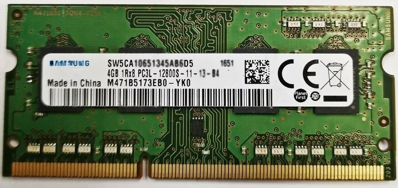 

RAM DDR3L 4G 1600 Low Voltage M471B5173EB0-YK0 Notebook Memory Bar