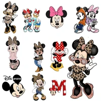 disney cartoon mickey mouse patches for clothing minnie heat transfer stickers for t shirt iron on patches boys girls kawii