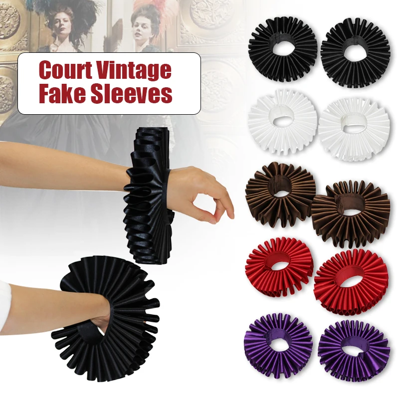 

Medieval Renaissance Classic Court Nobility Raff Fake Sleeves Retro Court Stage Performances Drama Cosplay Wrist Cuffs
