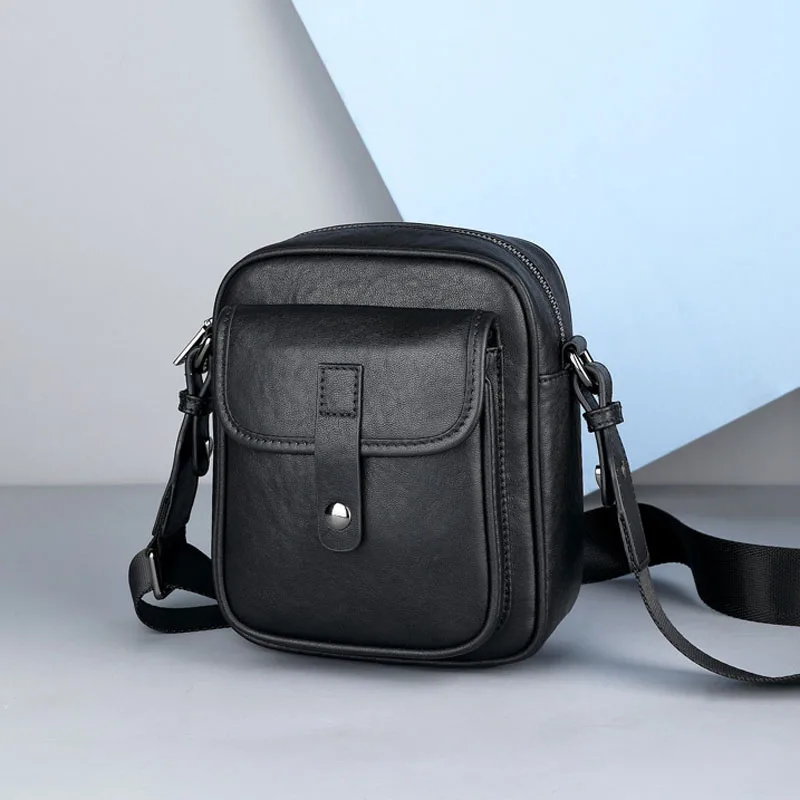 

EUMOAN Новая повседневная мужская сумка через плечо, кожаная мужская сумка, модный мини-рюкзак, женский рюкзак