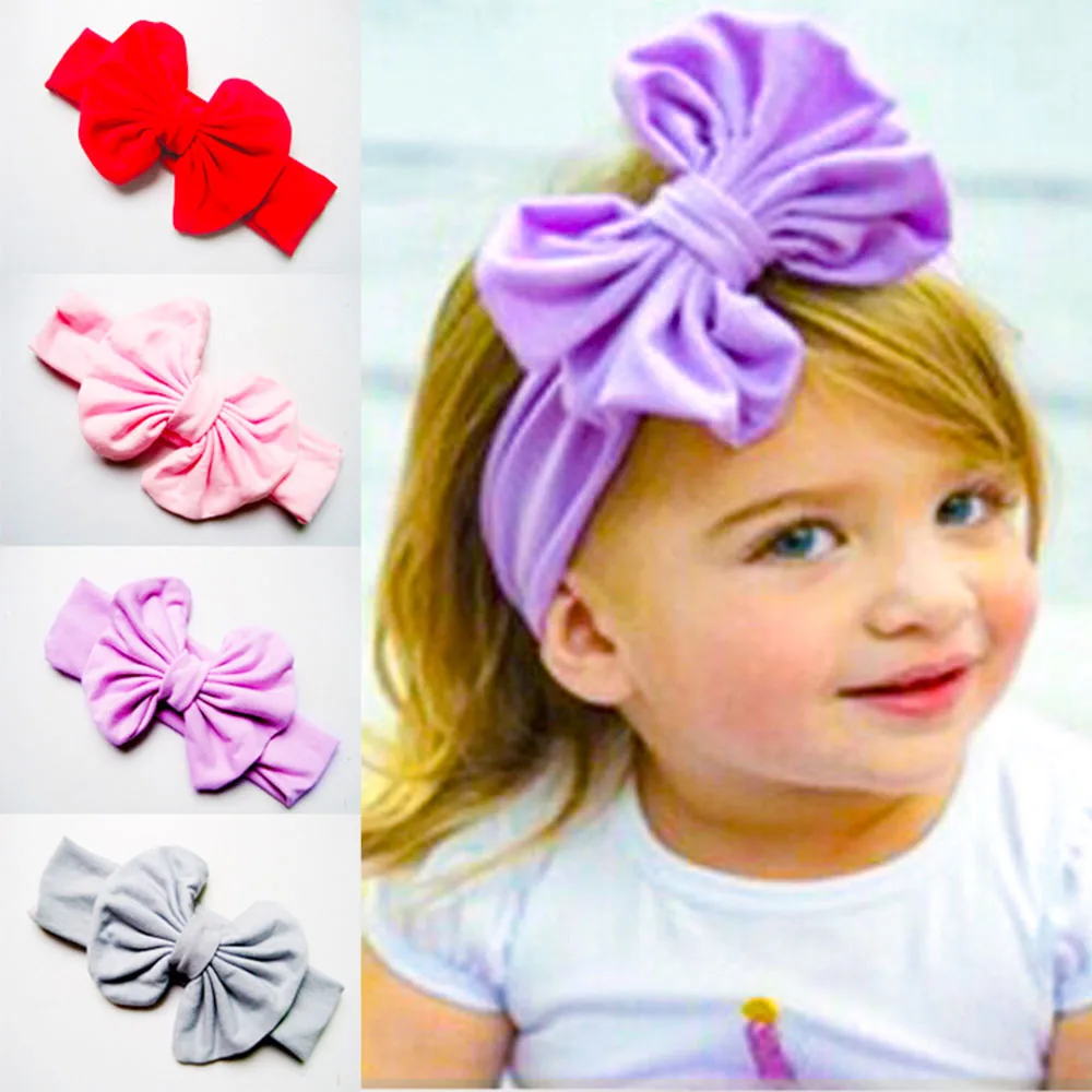 

Bowknot Turban Flower Children Headwear Turban Stretch Hair Band Accessories Head Wrap Hairbands Headbands Birthday party gifts