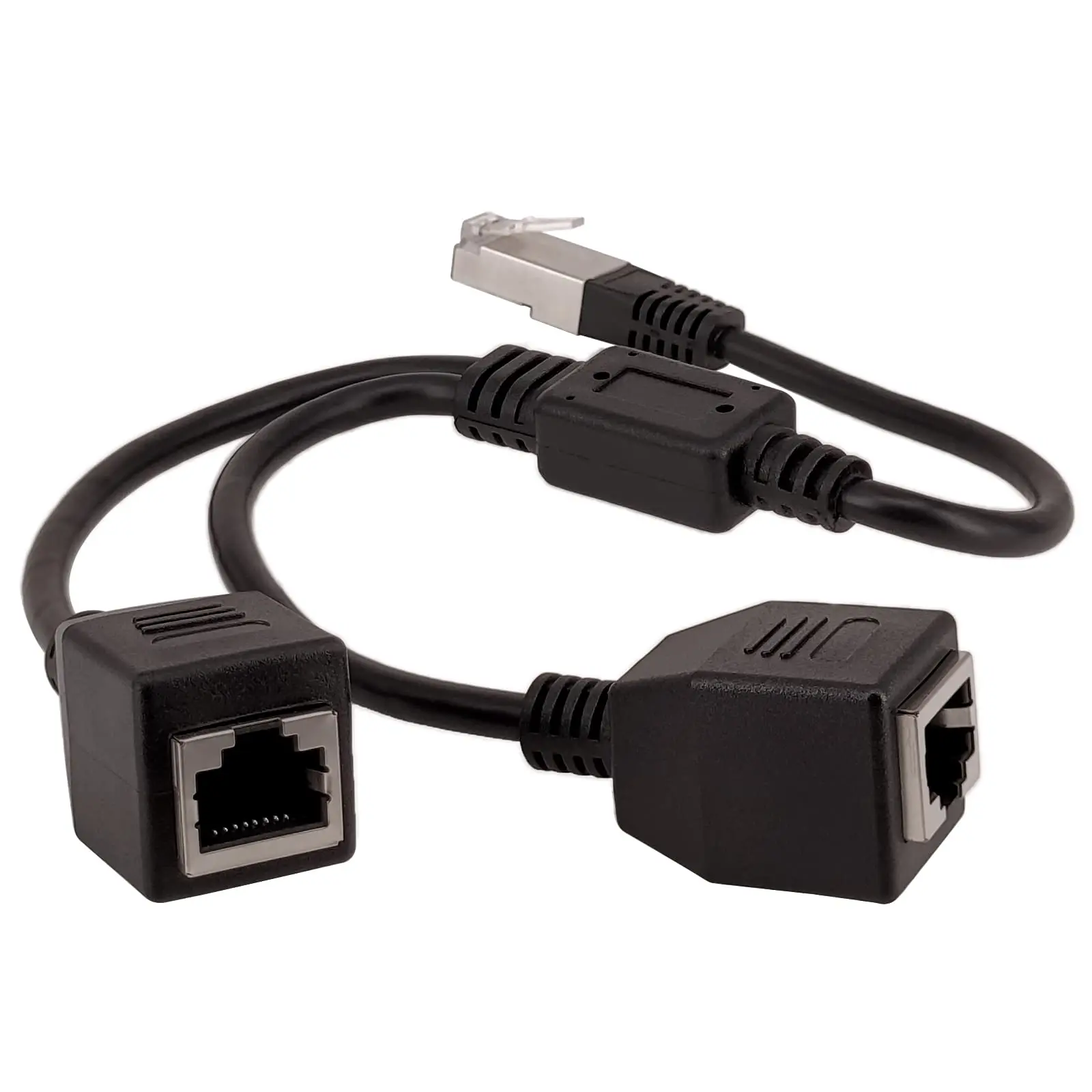 Разветвитель Ethernet RJ45, сетевой адаптер 1 штекер-2 гнезда, поддержка Cat7 Cat6, удлинитель Интернет-сети