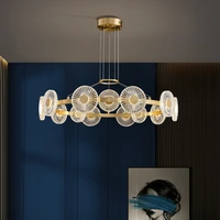 led crystals ceiling chandelier lustre hanging lamps for ceiling lamp home decor ring copper chandeliers free shipping