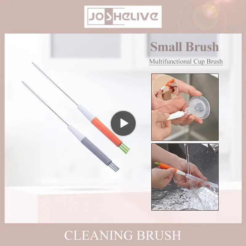 

Household Cleaning Brush Kitchen Cleaning Brushes Tube Bottle Straw Washing Straw Cleaning Brush Multifunctional Nylon Wire