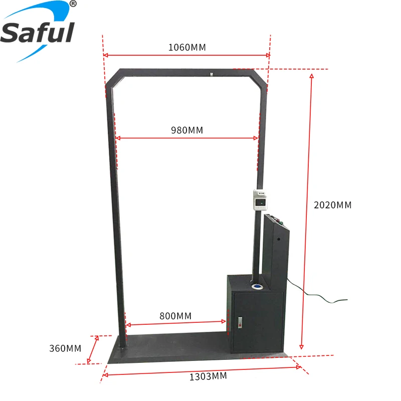 Портативный проходной туннель с датчиком температуры