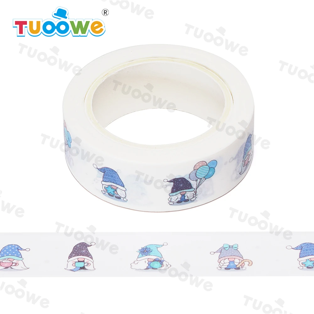 

NEW 1PC1PC 15mm x 10m Draw Vector Banner Snow Gnome Winter Cartoon Washi Tape Scrapbook Masking Adhesive Washi Tape Stationery