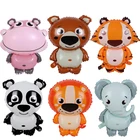 6 шт.компл., джунгли, искусственный цирк, слон, тигр, бегемот, крокодил, лиса, мультфильм, парк дикой природы, день рождения, воздушные шары, детские игрушки, Globos