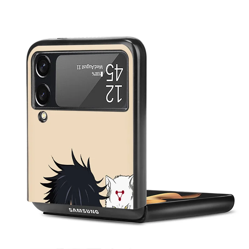 Жесткие чехлы для телефонов Samsung Z Flip 6 5 4 3 Galaxy Flip6 Flip5 Flip4 Flip3 Fushiguro Megumi juютсу Kaisen PC