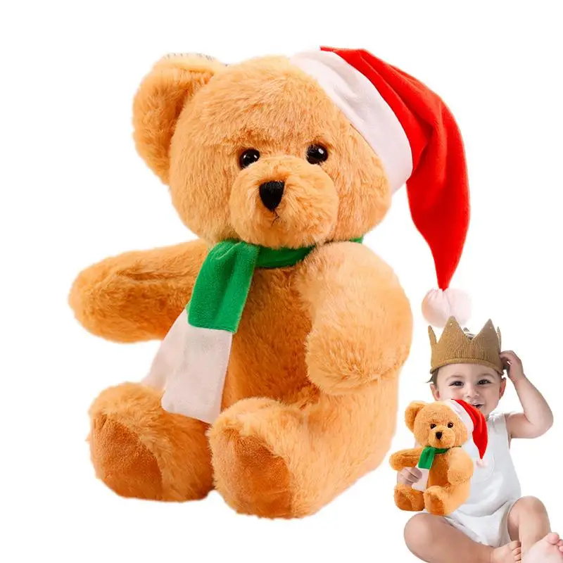 

Рождественский плюшевый медведь, искусственная хлопковая кукла, мягкий медведь, рождественские украшения для гостиной, кабинета, детской комнаты
