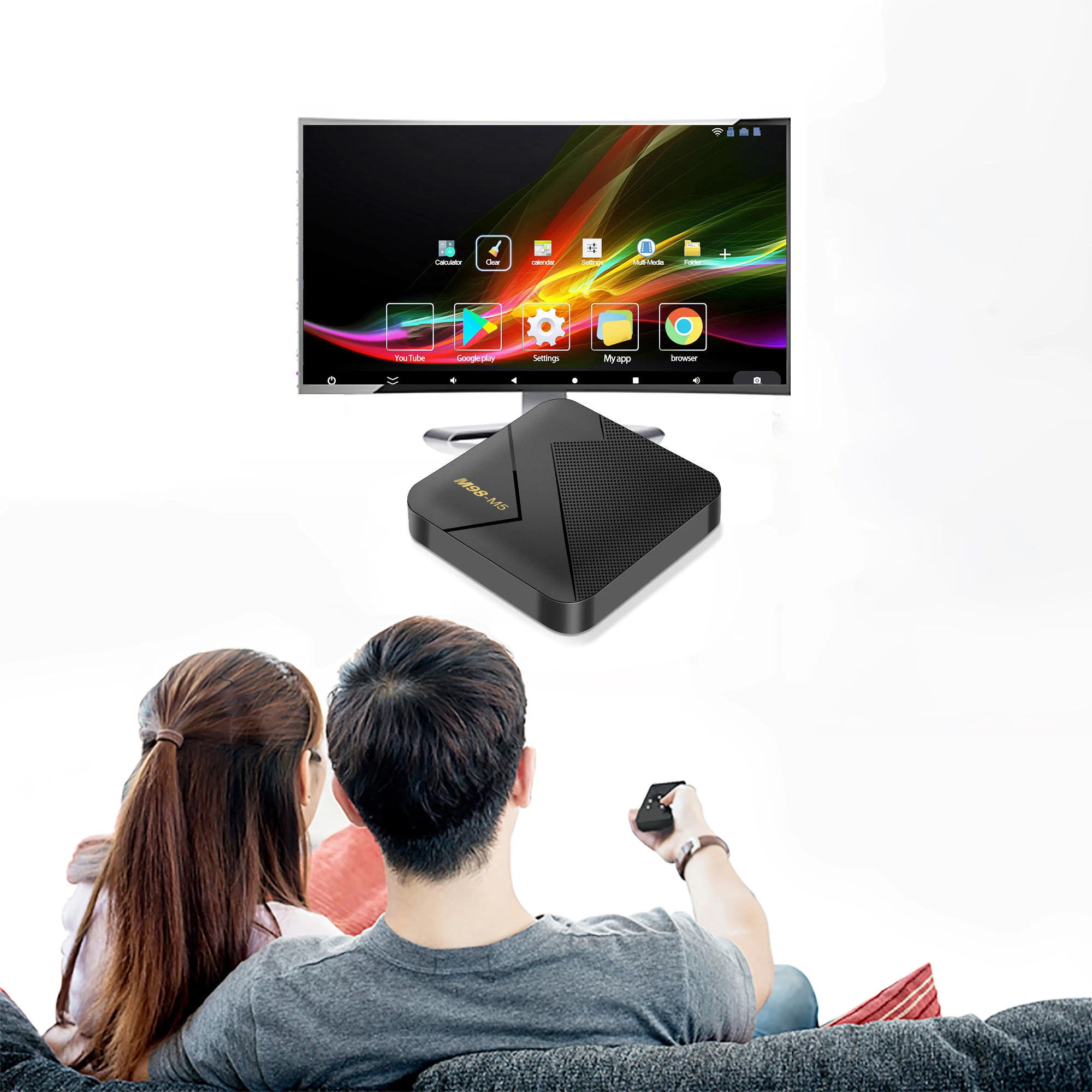 ТВ-приставка M98 M5 Android 11 4 ядра Wi-Fi 4G HD 4K 3D