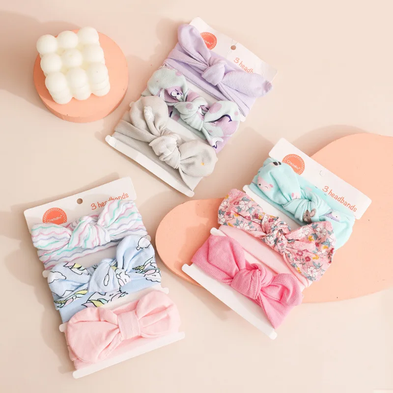 

3Pcs Baby Girl Headband Pretty Floral Headwear Cute Newborns Hair Accessories Infant Girls Headdress Baby Shower Gifts