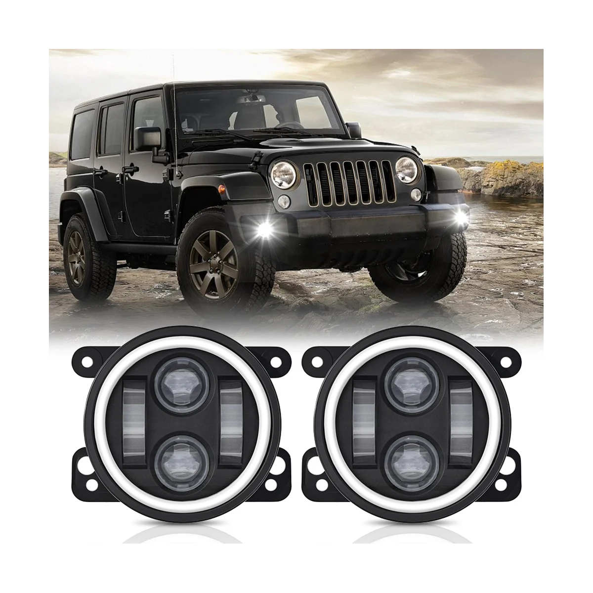 4-дюймовый автомобильный противотуманный фонарь 200 лм Вт дальний/ближний свет