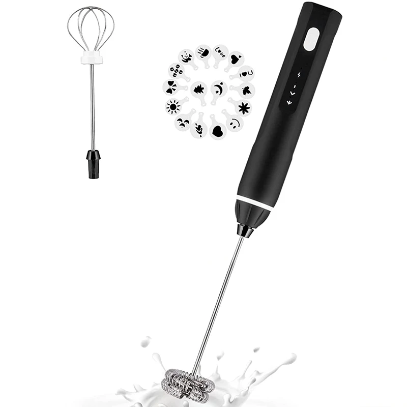 

Milk Frother Handheld, Rechargeable Coffee Frother For Bulletproof Coffee Latte Matcha Cappuccino Hot Chocolate