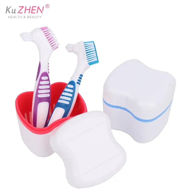 

2PC/Set Dental Retainer Orthodontic Mouth Guard Denture Storage Case Box Teeth Brush Oral Hygiene Supplies Organizer Accessorie