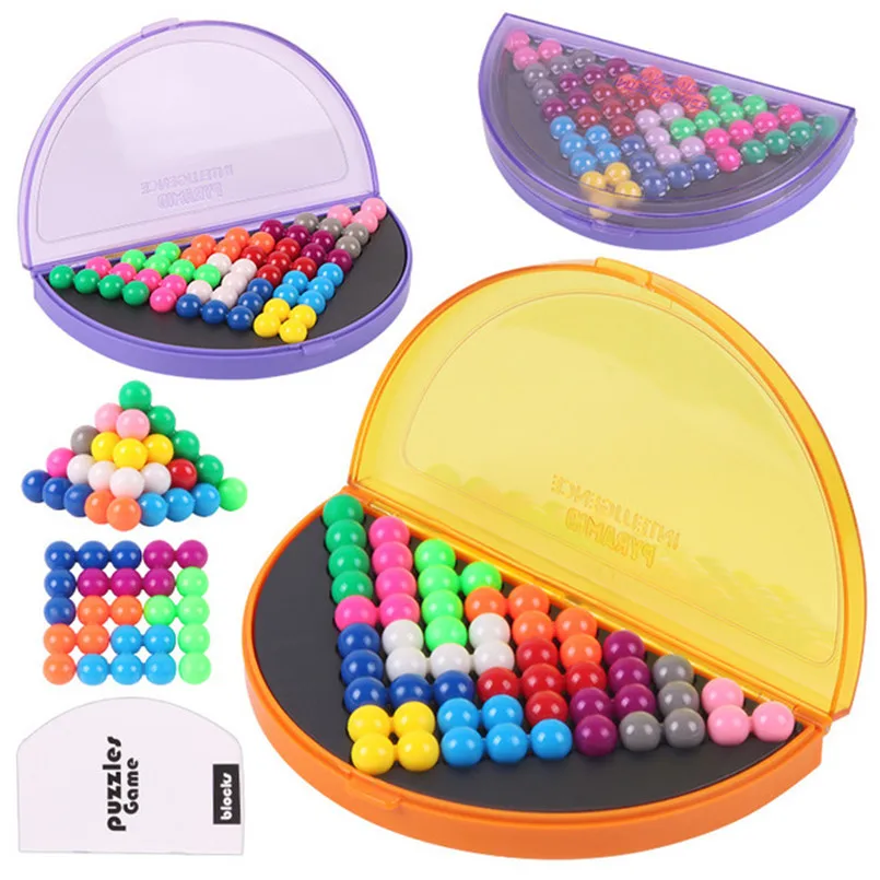 

Educational Wisdom Pyramid Plate Classic Puzzle Challenges IQ Pearl Magic Ball Logical Mind Game Intelligence Brain Teaser Toys