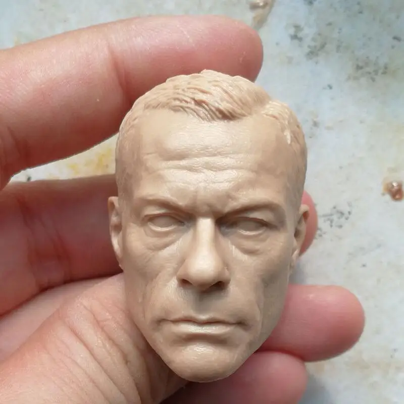 Hot Sale 1/6 Male Soldier Jean-Claude Van Damme Unpainted Head Sculpt Model For 12 Inch Action Figures Body In Stock