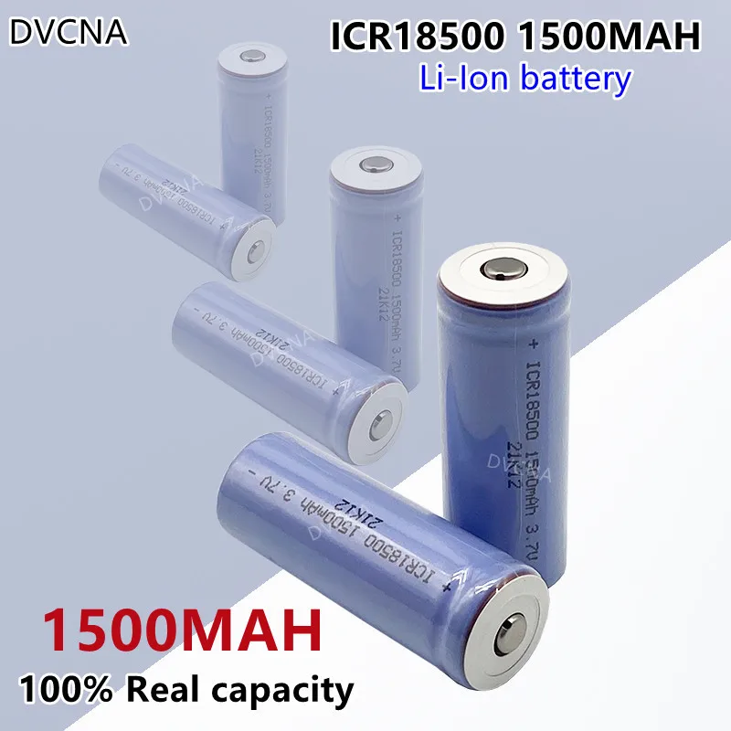 

New 18500 battery 3.7V 1500mAh with pointed tip rechargeable ion battery, For strong light flashlight anti-light special