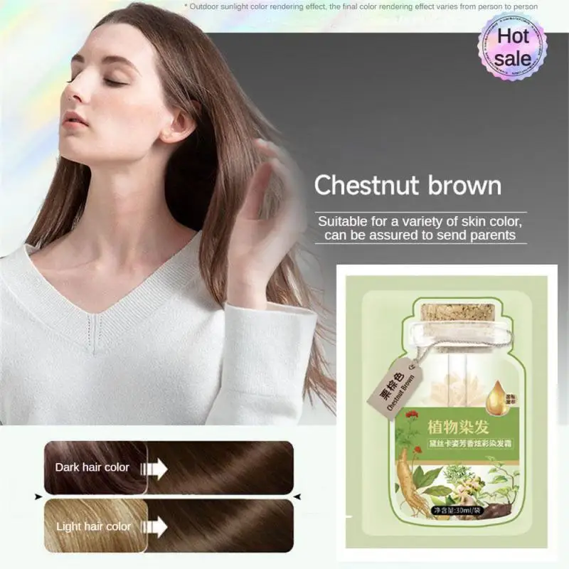 Шампунь для окрашивания седых волос натуральная растительная пузырьковая