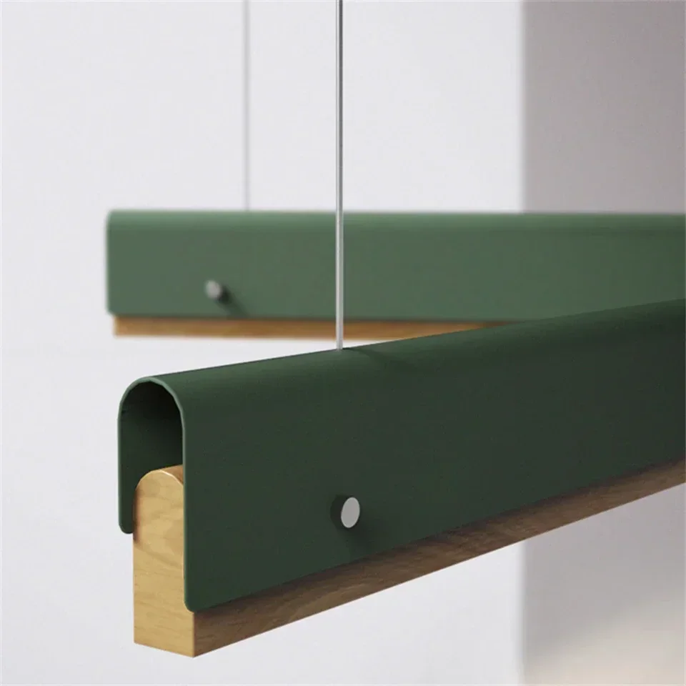 Скандинавская зеркальная люстра современная офисная разноцветная деревянная