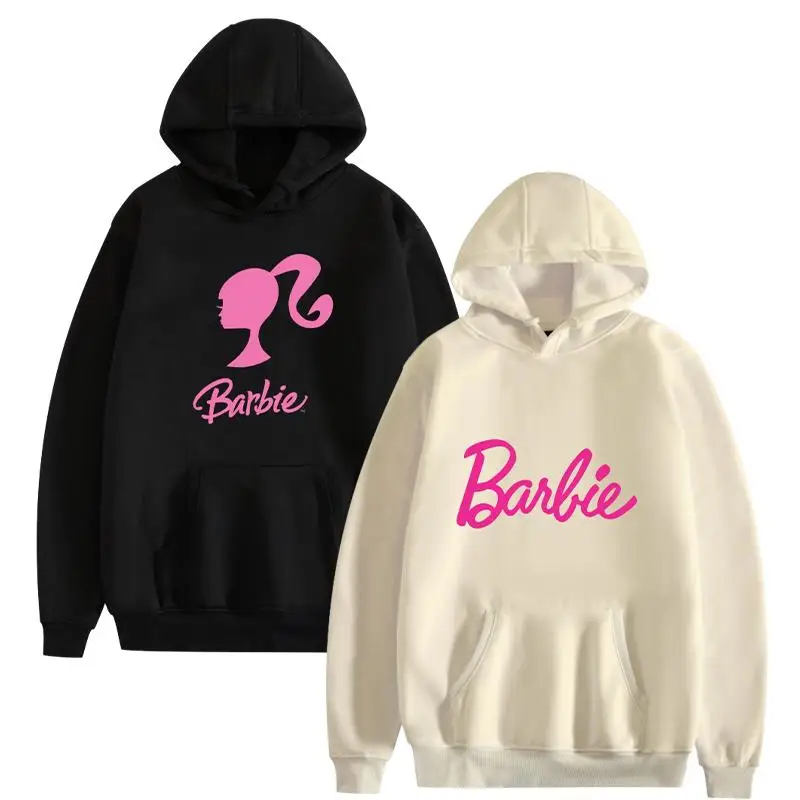 

2023 аниме Барби толстовки большого размера кавайная Мода для девочек мальчиков с длинным рукавом Повседневный свитер с капюшоном Мультяшные спортивные топы