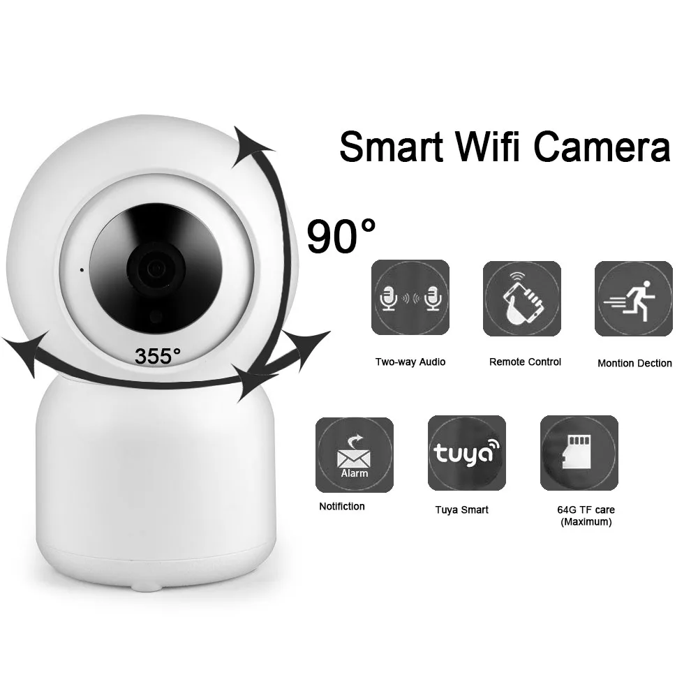 

Supports Wide Dynamic 360° HD IP Camera Real-time Detection Big-eye Monitor Wireless WiFi Indoor Security Protection IP Camera