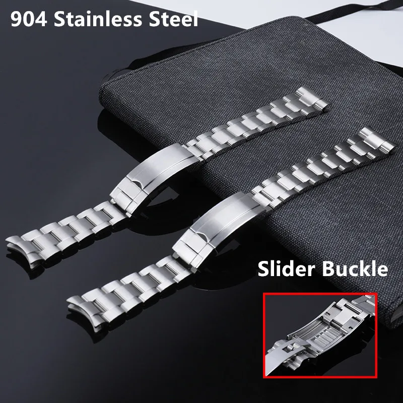

Quality 20mm Brushed Silver 904L Stainless Steel Watch Band For Rolex Watchband For Submarine Role strap Sub-mariner Watchband
