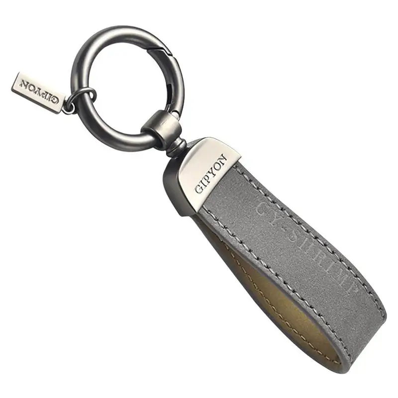 

Genuine Leather Keychain Key Chain With Keyring For Men Women Text Genuine Leather Keychains Key Ring Strap Men's Dad Boyfriend
