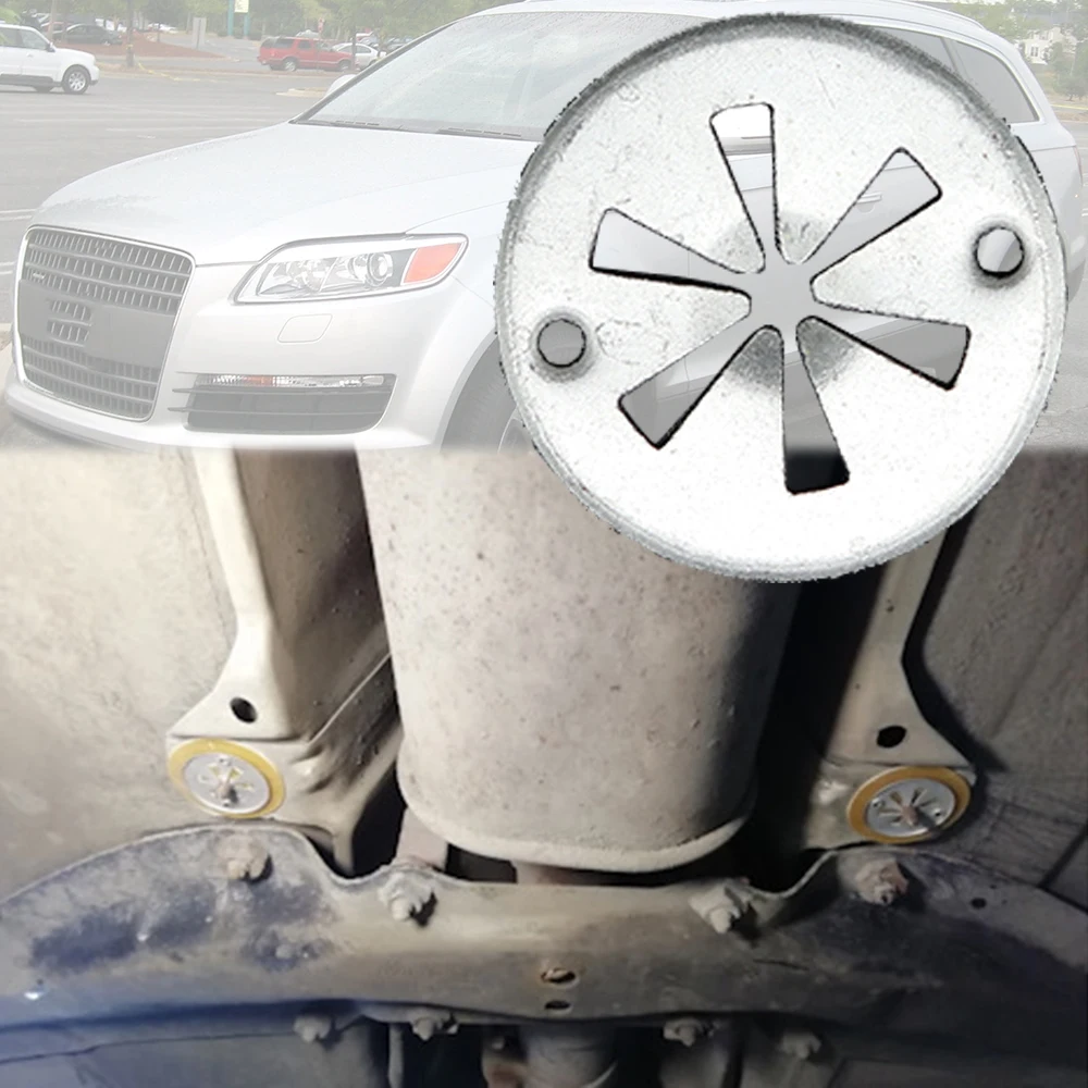 

Для Audi Q7 4L 2006 2008 2009 - 2015 Автомобильная крышка двигателя под лоток выхлопных газов тепловой щит фиксация Блокировка Звезда Шайба под зажимом