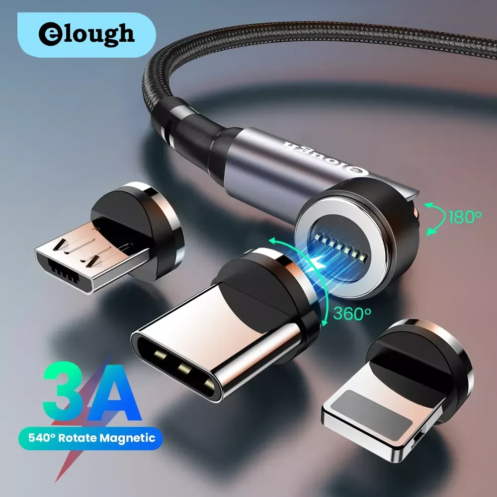 

540 3A Fast Charging Micro USB Type C Magnet Charger Data Cord Wire