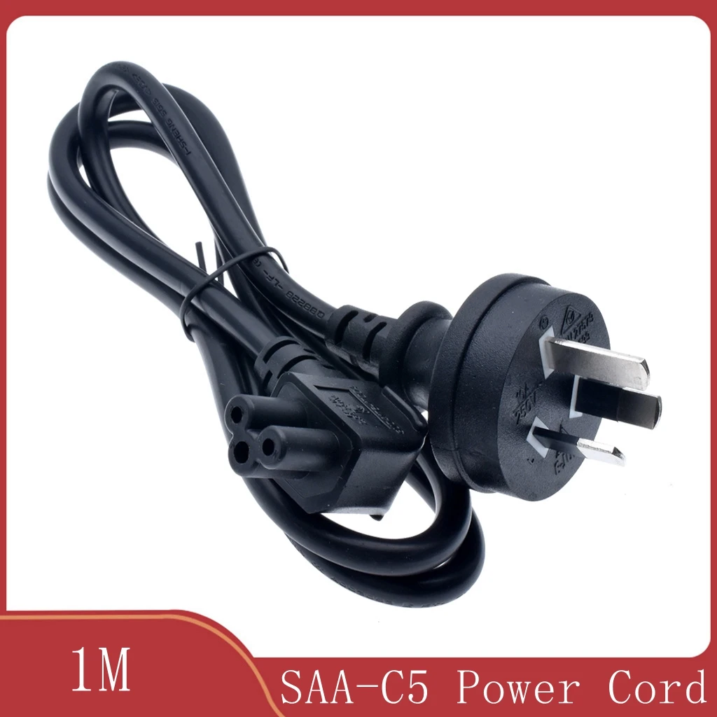 AU Plug Australia SAA Power Supply Cord New Zealand IEC C5 Bend Angle Cloverleaf Lead Cable for Notebook Laptop 1M | Обустройство