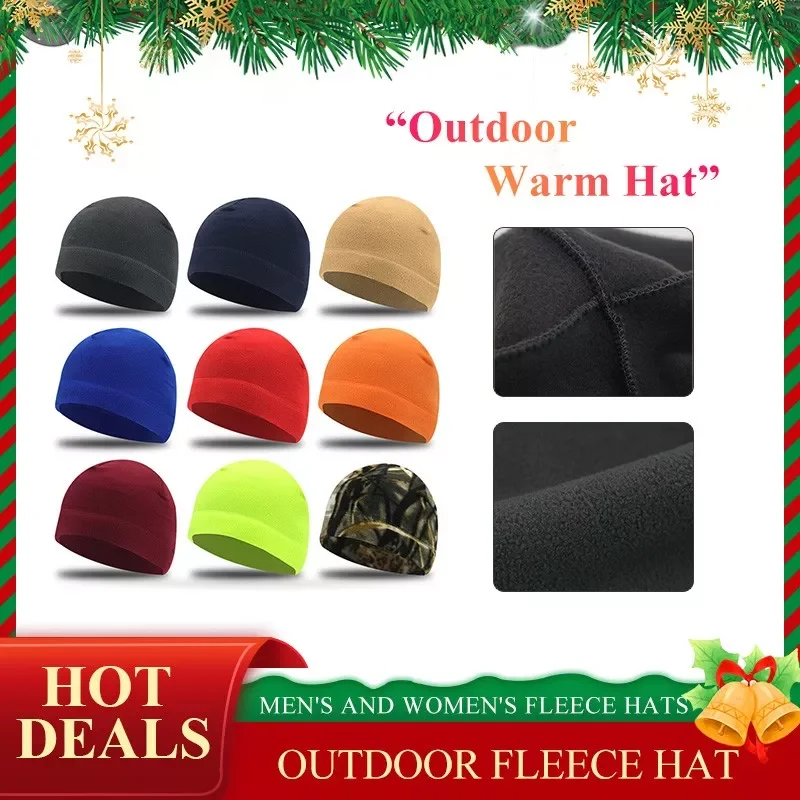 

Fleece Hat Outdoor Cycling Cap Winter Warm Sports Cold Wind Proof Mountain Climbing Riding Skiing Running Knitted Hats