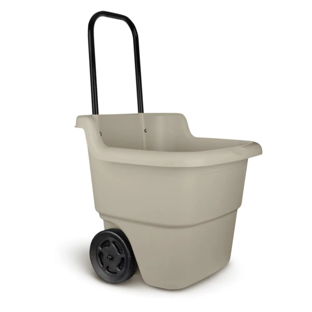 

Suncast 15 Gallon Resin Rolling Lawn and Utility Cart with Retractable Handle Garden Carts