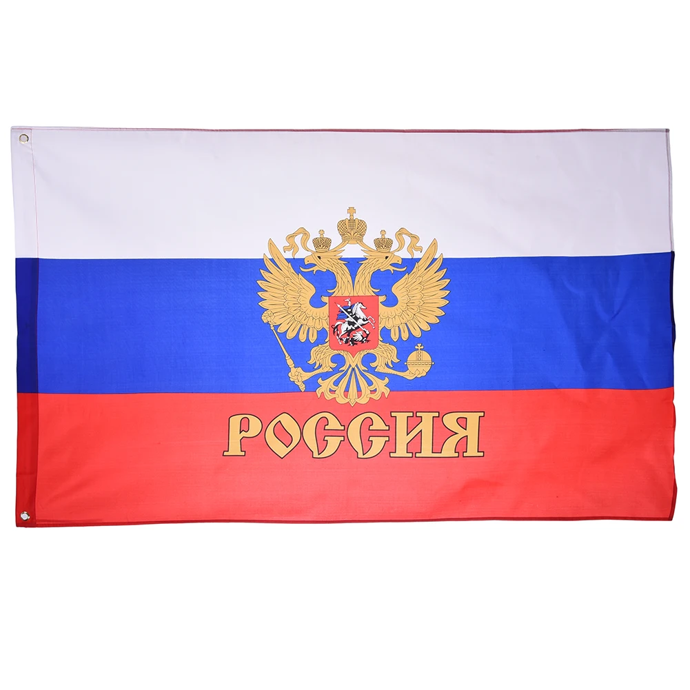 

White Blue Red Russian Federation Flag 90x150cm Hanging Big Rus Ru Russia National Flags No Fade Polyeste For Festival Banner