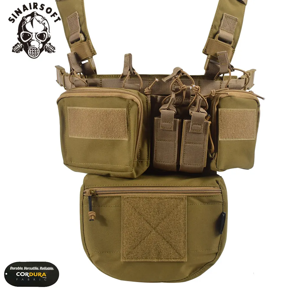 

CS Match Wargame TCM Chest Rig Airsoft Tactical Vest Military Gear Pack Magazine Pouch Holster Molle System Waist Men Nylon Swat