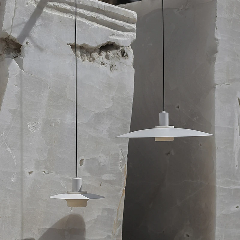 

Modern White Marble Creative Pendant Lights Nordic Restaurant Living Room Luxury Hanging Lamp Bedroom Bedside Porch Chandelier