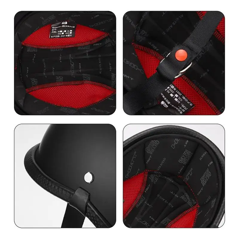 Ретро мотоциклетные шлемы с открытым лицом устойчивая к поту твердая шапка кепки