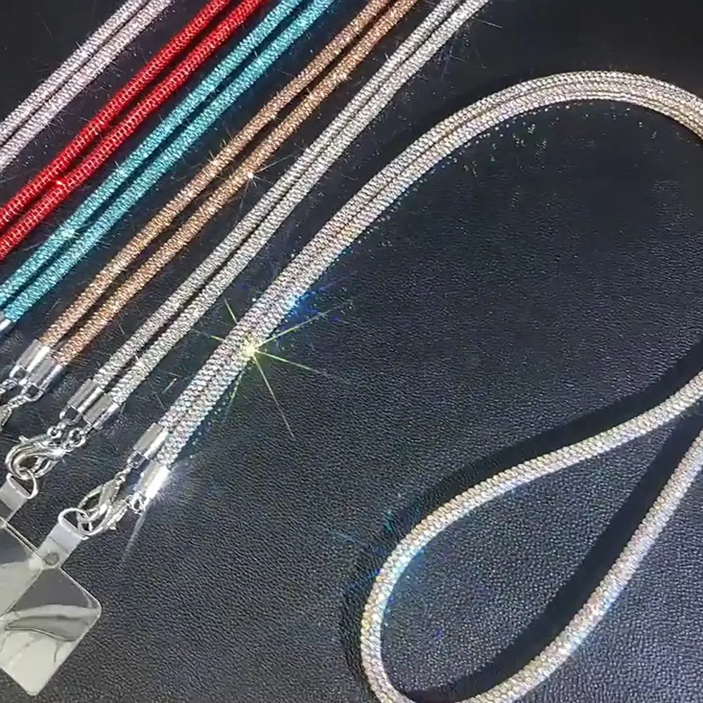 Модный Блестящий шнурок для телефона со стразами