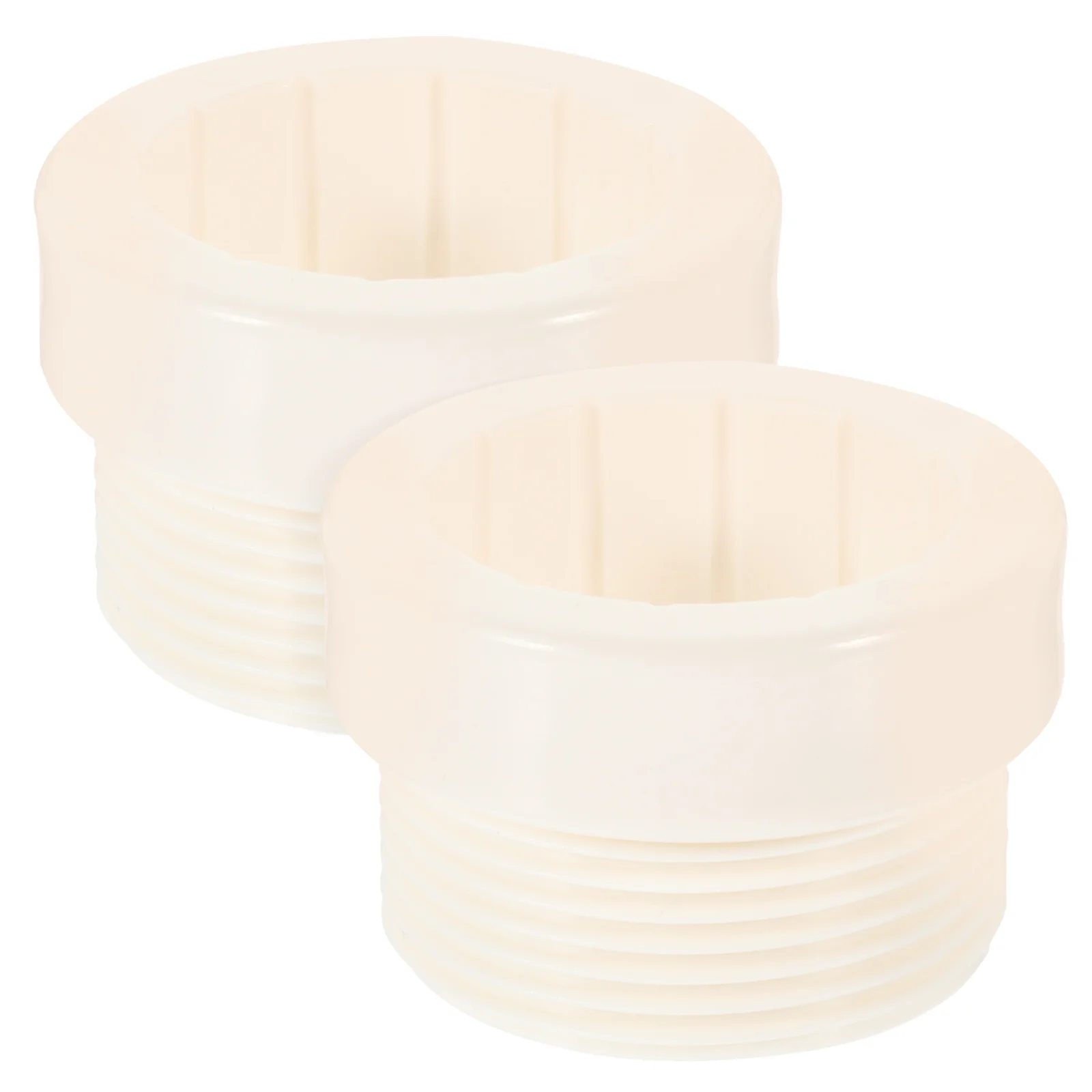

2 Pcs Beach Umbrella Umbrellas Adapter Household Pool Threaded Stabilizer Sleeve Outdoor Patio White
