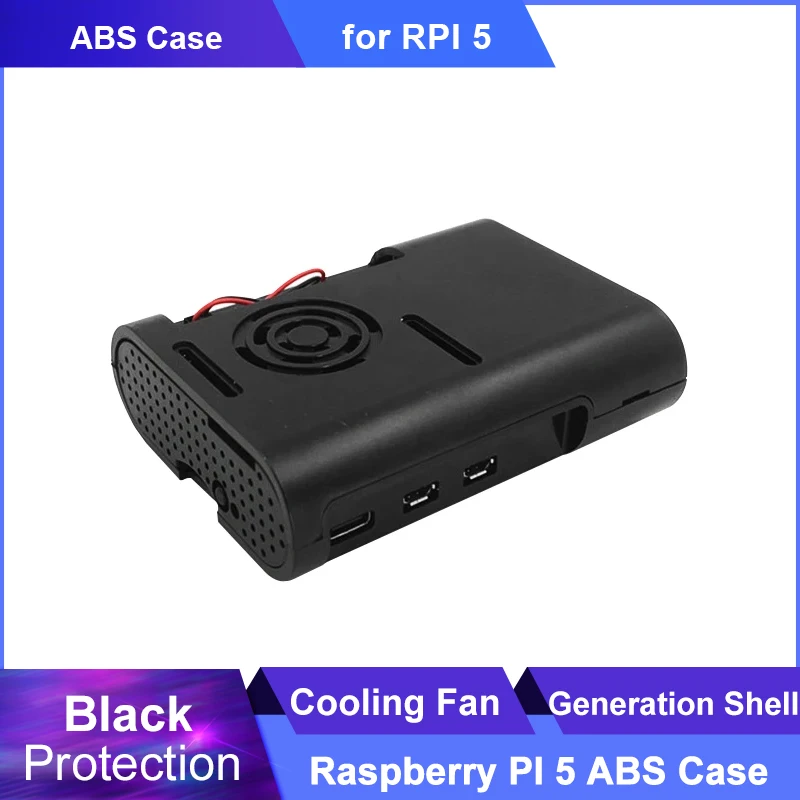 

Raspberry Pi 5 Generation ABS Case Black Shell Protection Raspberry Pi Raspberry Pi 5B Case Enclosure