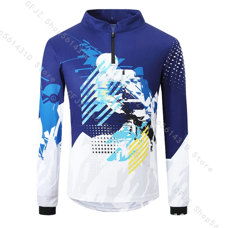 

2023 Summer New Men Long Sleeve Fishing Shirt Quick Dry Breathable Fishing Clothing Anti-UV Sunscreen Fishing Clothes