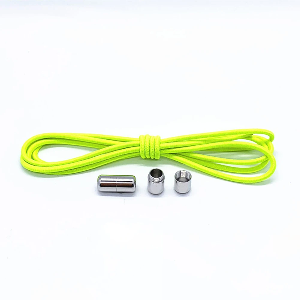 New Elastic No Tie Shoelaces Metal Lock Shoe Laces For Kids Adult Sneakers Quick Shoelaces Semicircle Shoestrings