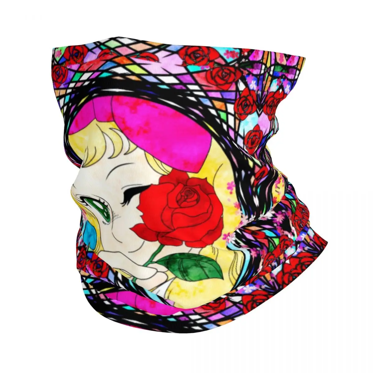 

Manga Candy Candy Bandana Neck Warmer Men Women Winter Ski Hiking Scarf Gaiter Japan Cartoon Anime Face Cover