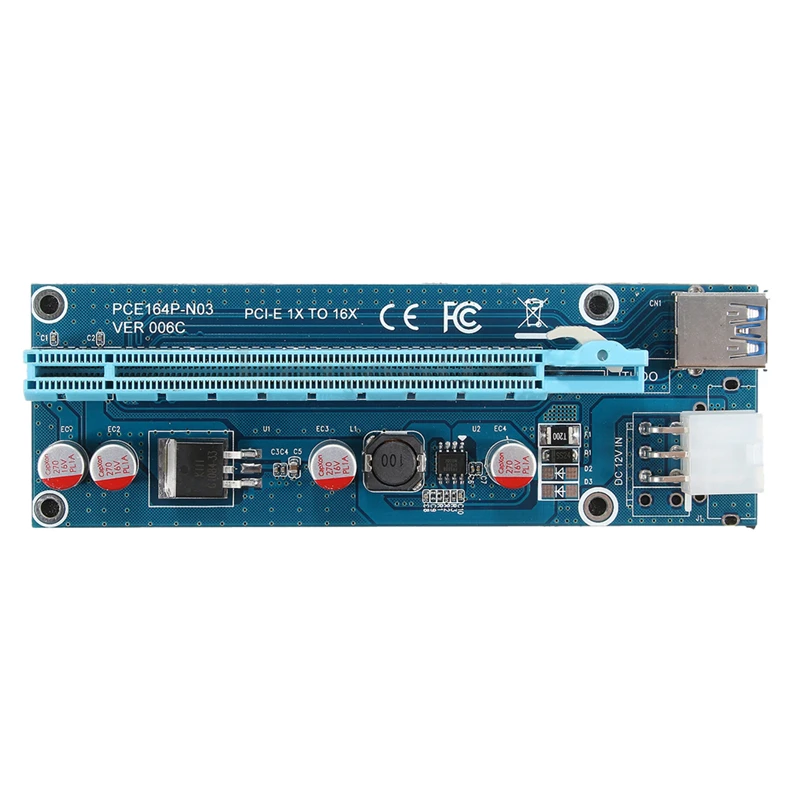 

5 шт., Райзер-адаптер USB 3,0 PCI-E экспресс, 1X до 16X